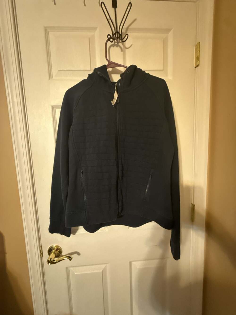 Lululemon Fleece Be True Zip Hoodie Size 12 Navy Blue